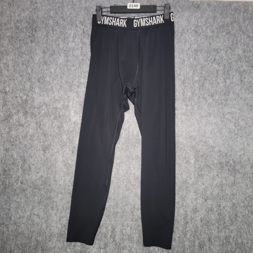 Gymshark‎ Men's Training Leggings Black S Small Logo Waistband Athletic
